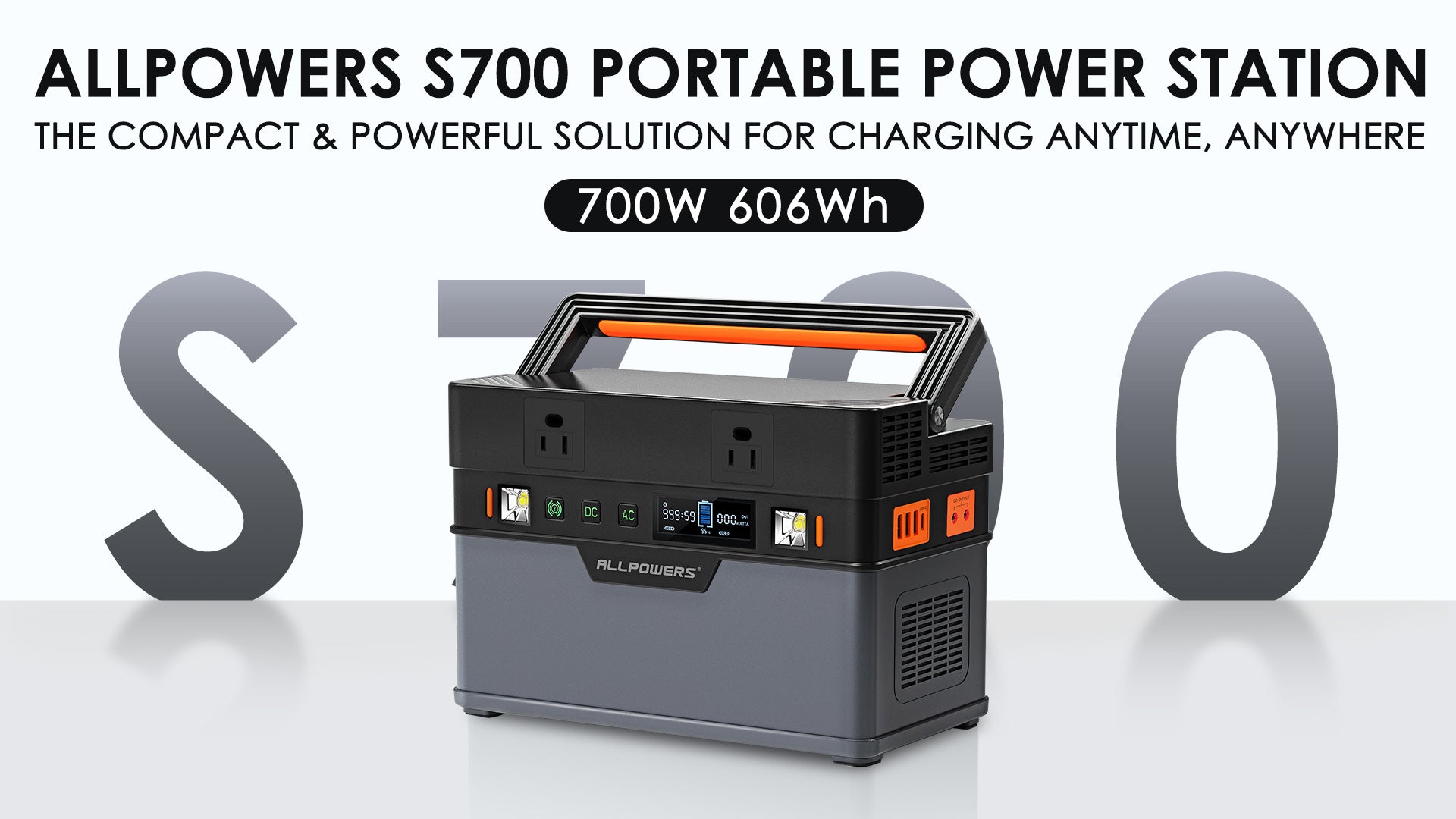 ALLPOWERS S700 Portable Power Station 700W 606Wh Backup Power Supply