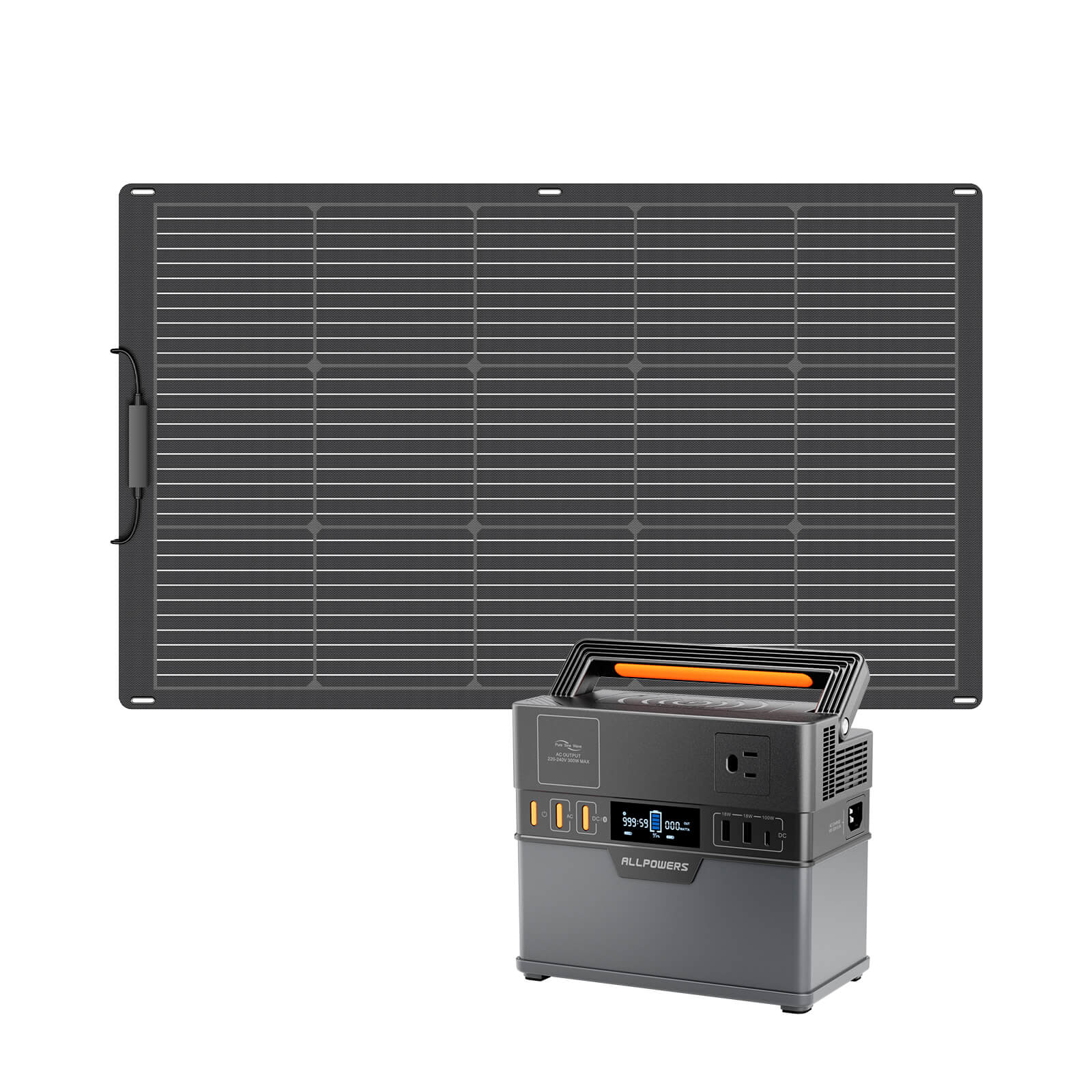 ALLPOWERS Générateur Solaire S200 200W Portable Power Station + SP020 Panneau Solaire 60W