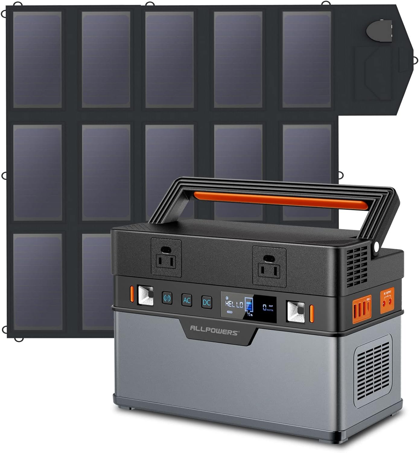 ALLPOWERS Générateur Solaire S700 700W Portable Power Station + SP027 Panneau Solaire 100W 