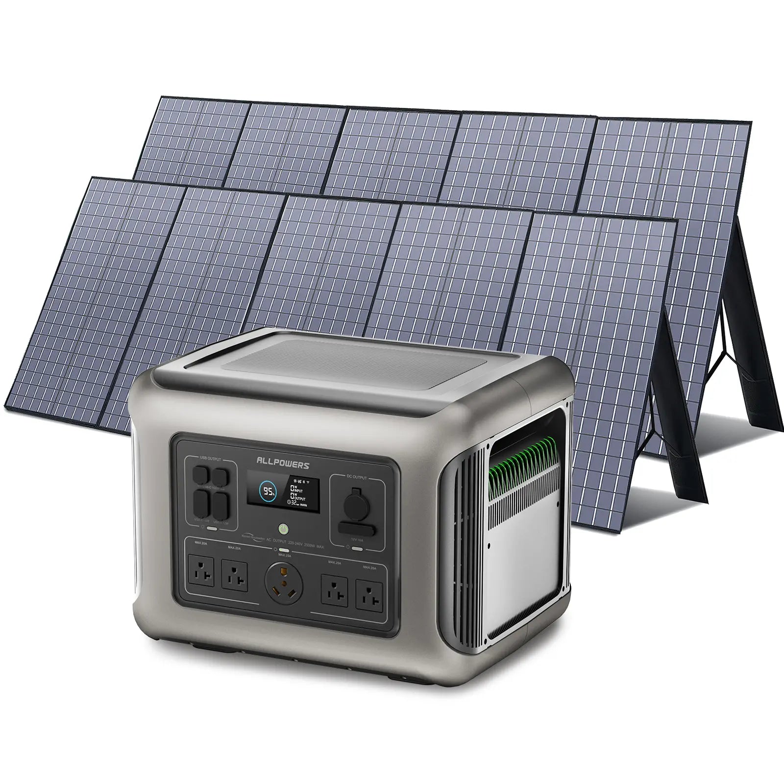 ALLPOWERS Solar Generator Kit 2500W (R2500 + SP037 400W Solar Panel)