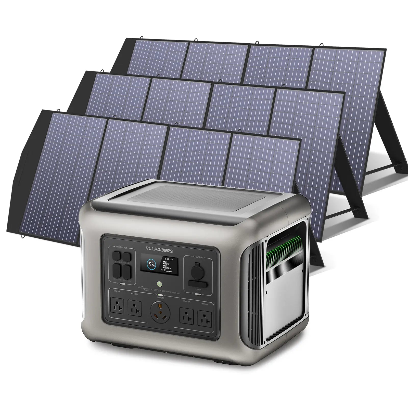 ALLPOWERS Solar Generator Kit 2500W (R2500 + SP033 200W Solar Panel)