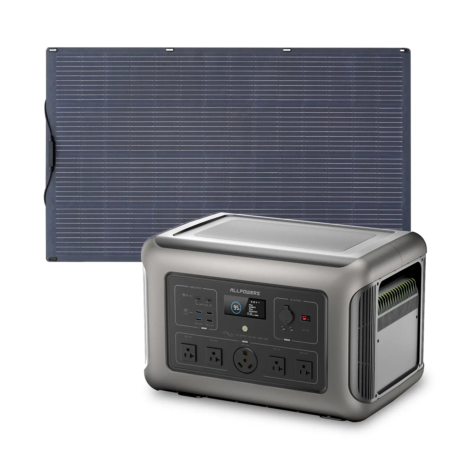 ALLPOWERS Solar Generator Kit 3200W (R3500 + SF200 200W Flexible Solar Panel)