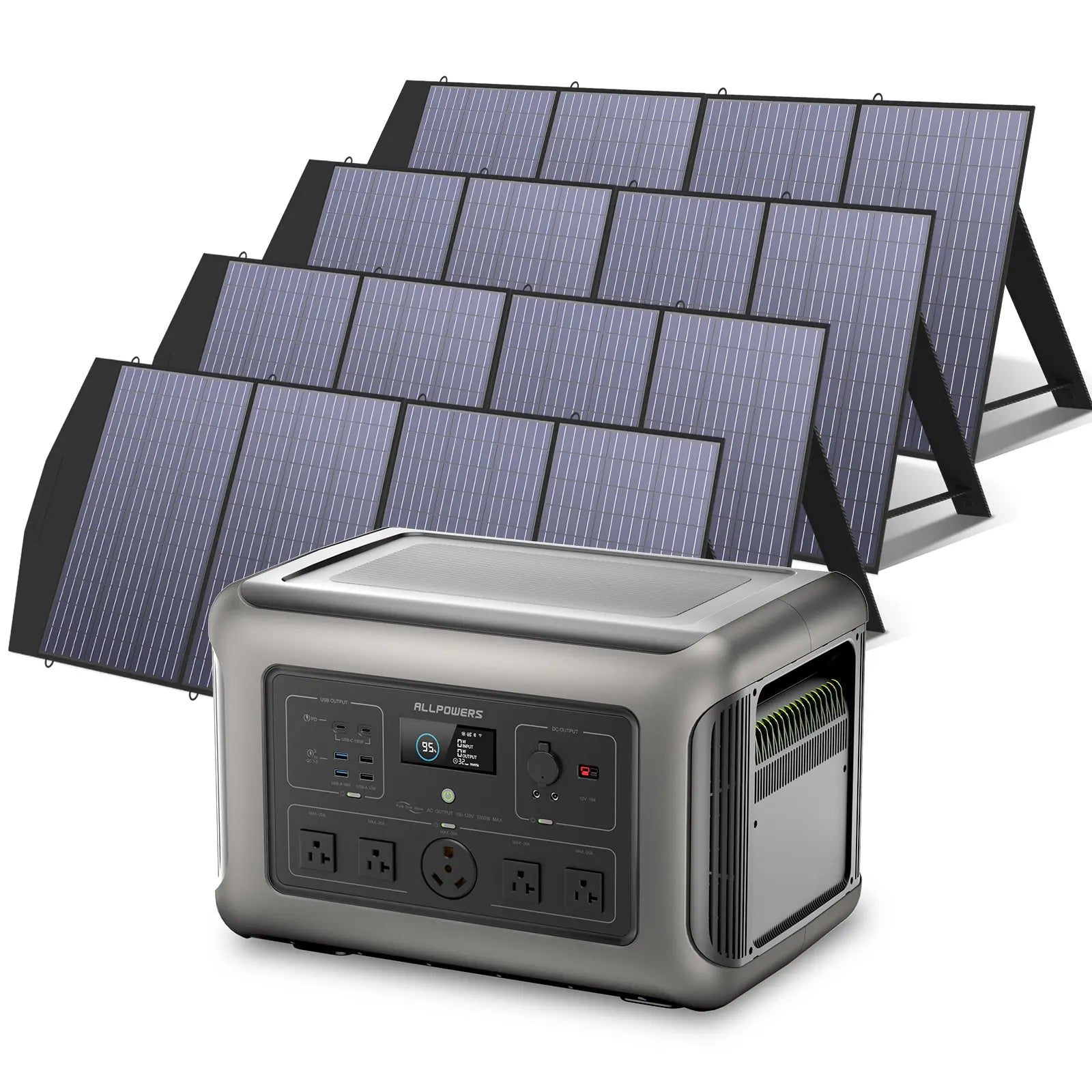 ALLPOWERS Solar Generator Kit 3200W (R3500 + SP033 200W Solar Panel)