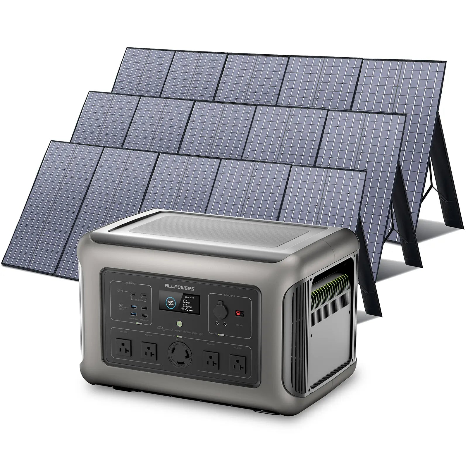 ALLPOWERS Solar Generator Kit 3200W (R3500 + 3 x SP037 400W Solar Panel)