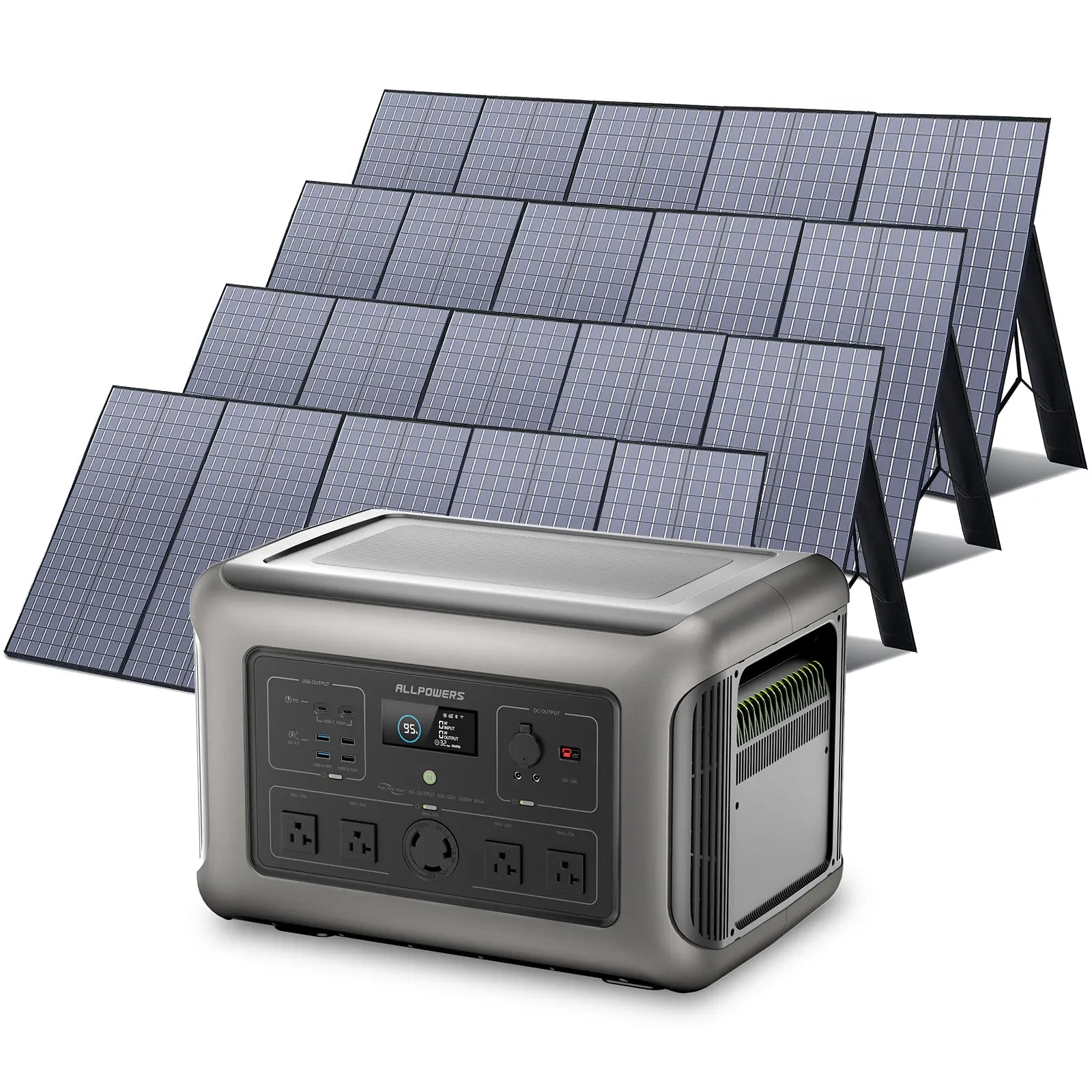 ALLPOWERS Solar Generator Kit 3200W (R3500 + SP037 400W Solar Panel)