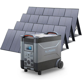 ALLPOWERS Solar Generator Kit 3600W (R4000 + SP037 400W  Solar Panel)