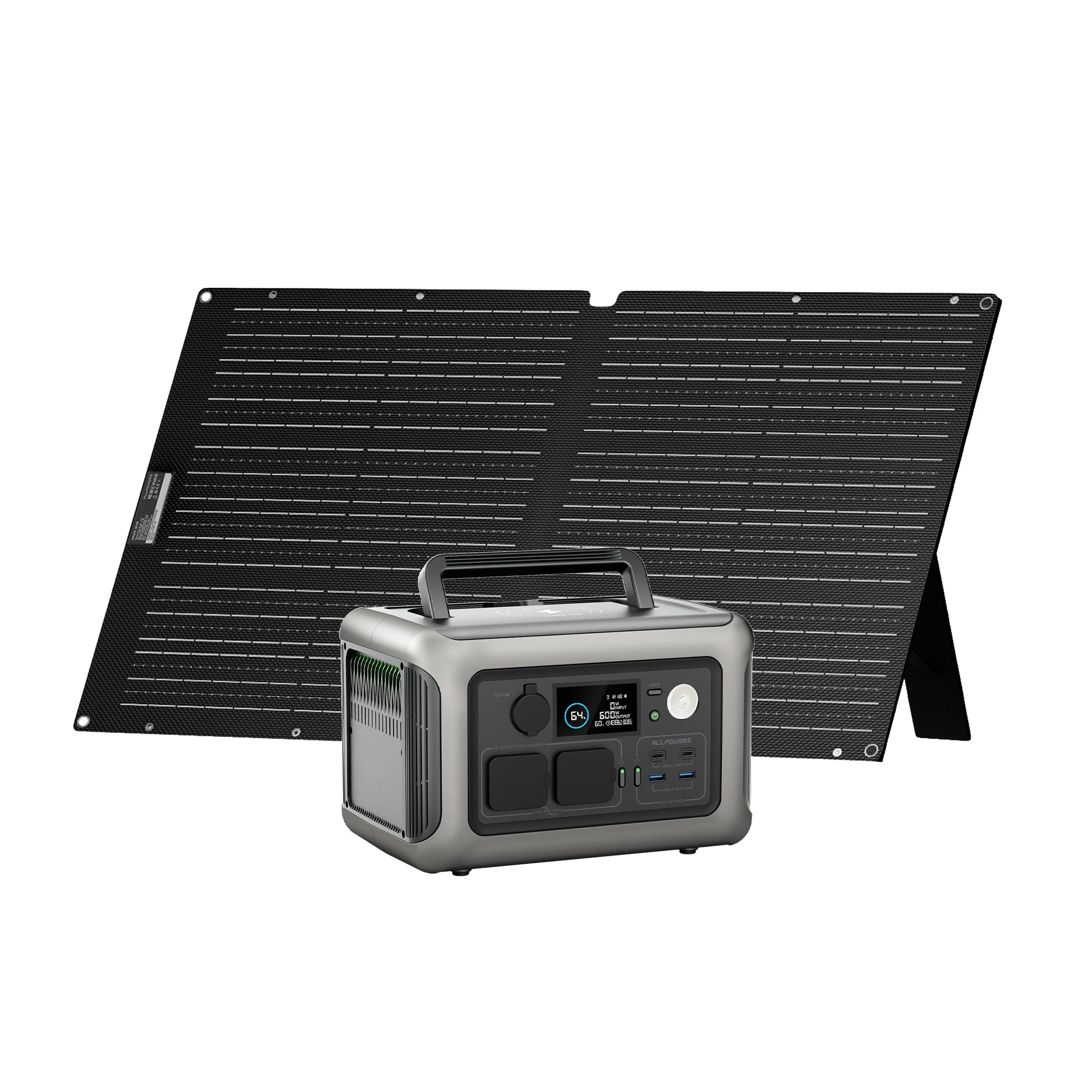 ALLPOWERS R600 + 100W Solar Panel | 600W Solar Generator Kit