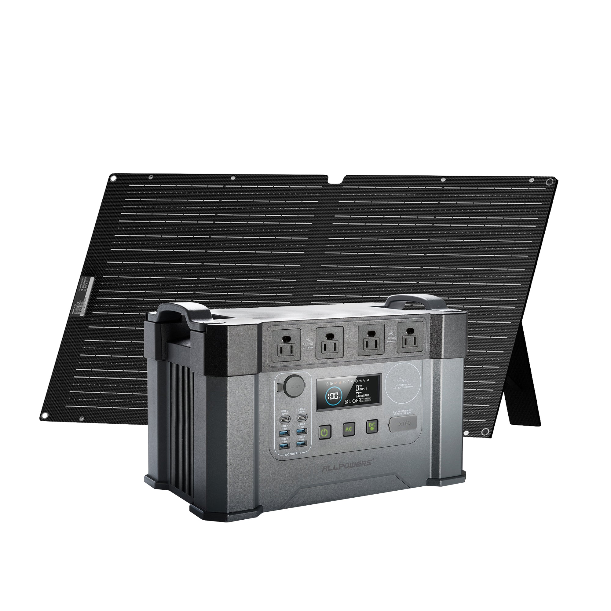 ALLPOWERS S2000 Pro + 100W Panel | Solar Generator Kit 2400W