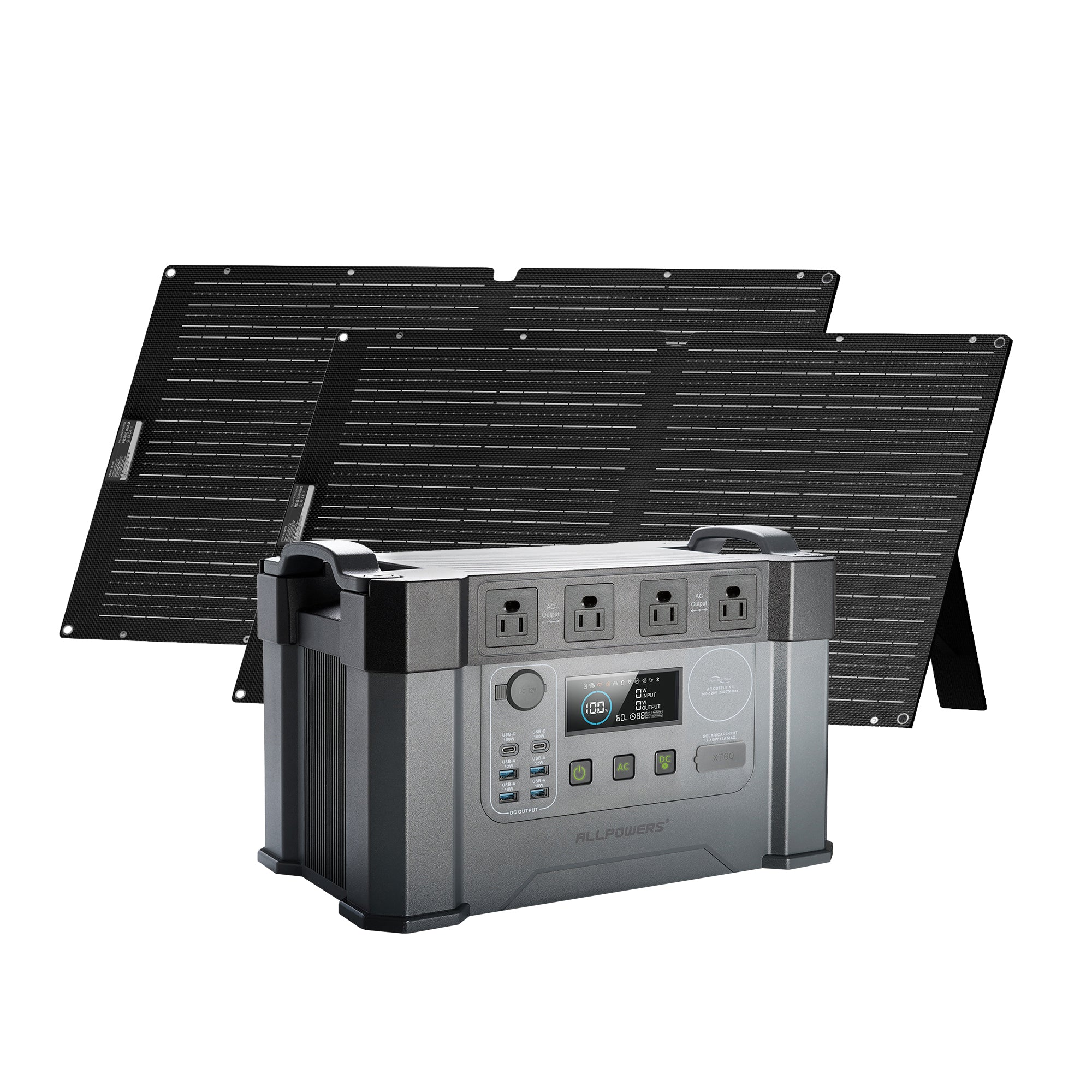 ALLPOWERS S2000 Pro + 100W Panel | Solar Generator Kit 2400W ALLPOWERS S2000 Pro + 100W Panel | Solar Generator Kit 2400W