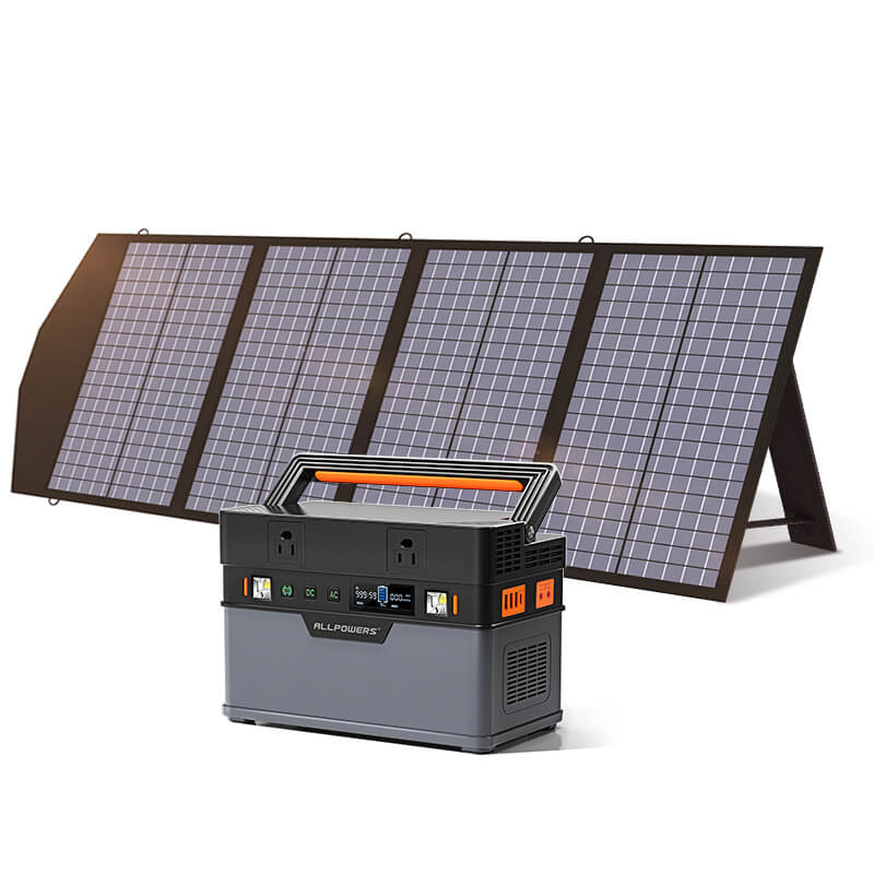 ALLPOWERS Portable Power Station 372Wh Lithium Battery Solar