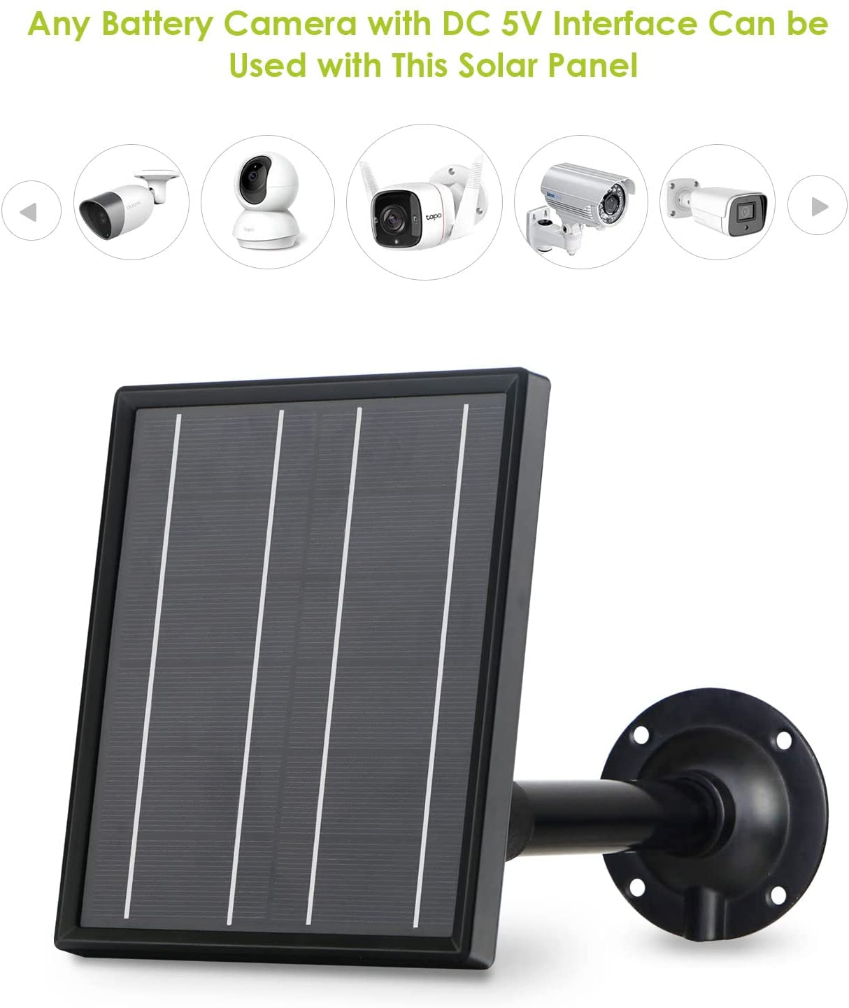 ALLPOWERS 5V 3.5W Solar Panel Kit for Outdoor Security Camera