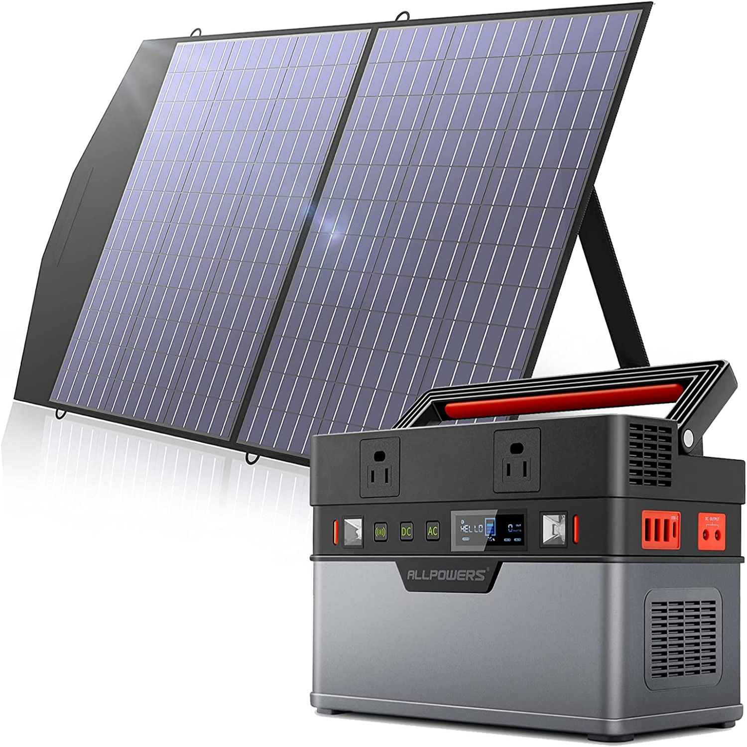 ALLPOWERS Générateur Solaire S700 700W Portable Power Station + SP027 Panneau Solaire 100W 