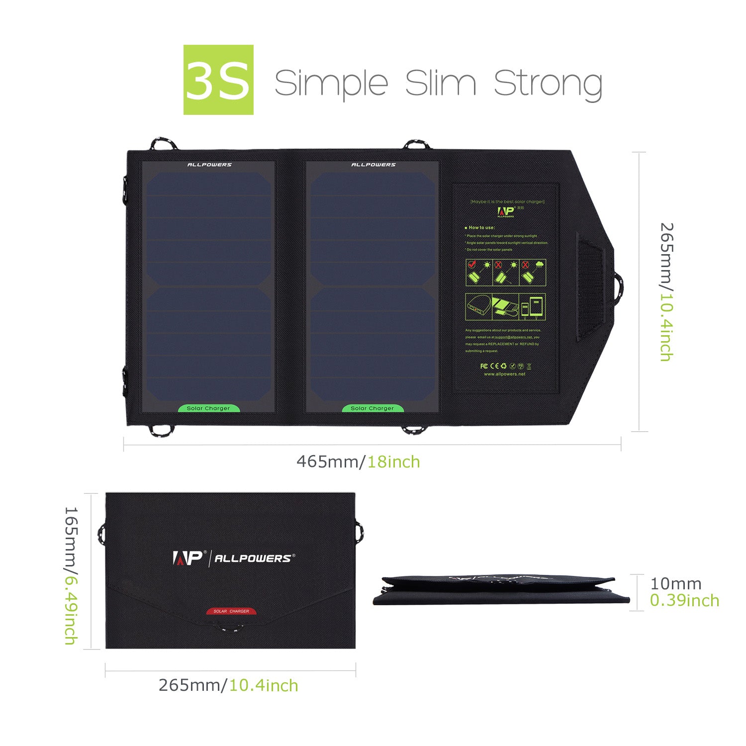 ALLPOWERS 5V 10W Solar Charger