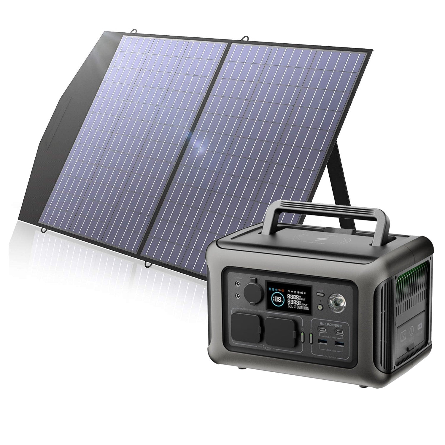 ALLPOWERS Solar Generator Kit 600W (R600 + SP027 100W Solar Panel)