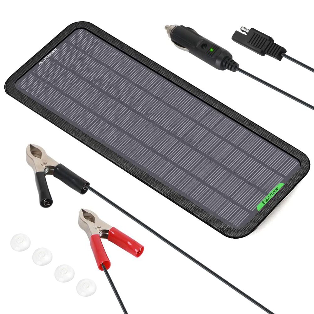 ALLPOWERS 18V 5W Portable Solar Car Battery Charger